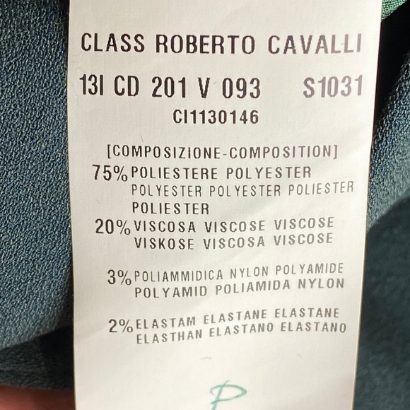 CLASS ROBERTO CAVALLI Office Siren Snake Charm Designer Italian Green Dress 8 - Picture 14 of 16